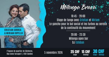 Milonga Brava avec Cristian Correa & Miriam Copello