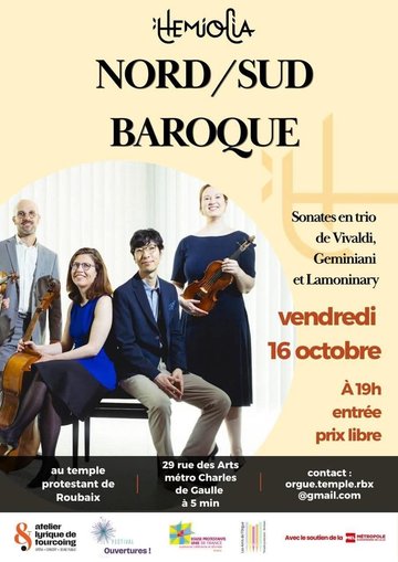 Concert "Baroque Nord/Sud" le 16 octobre 2026