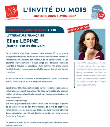 L'invité du mois : Elise Lepine