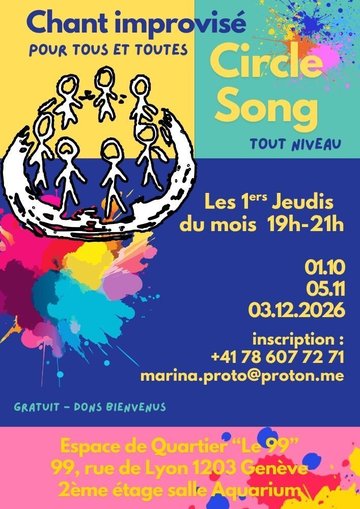 Séances de Chant pour Tous, les 1ers Jeudis du Mois, au 99!