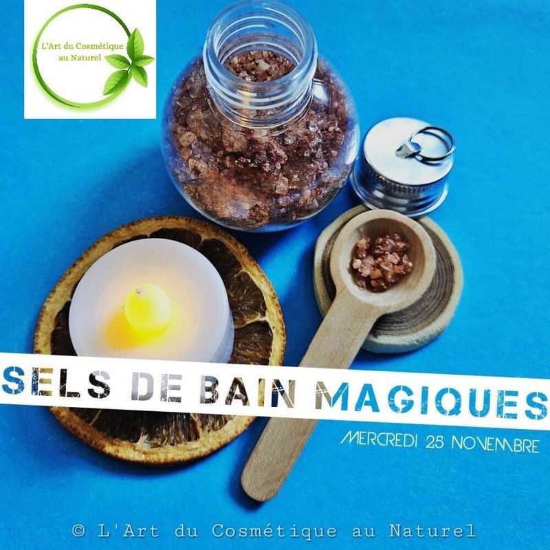 Atelier cosmétique pour enfant: fabrication Sels de bain magiques