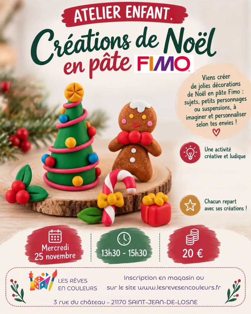 Atelier Enfant - Fimo : Crée tes décorations de Noël