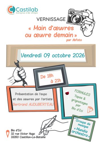 Vernissage exposition "Mains d'œuvre ou œuvre demain" à Bio d'Ici