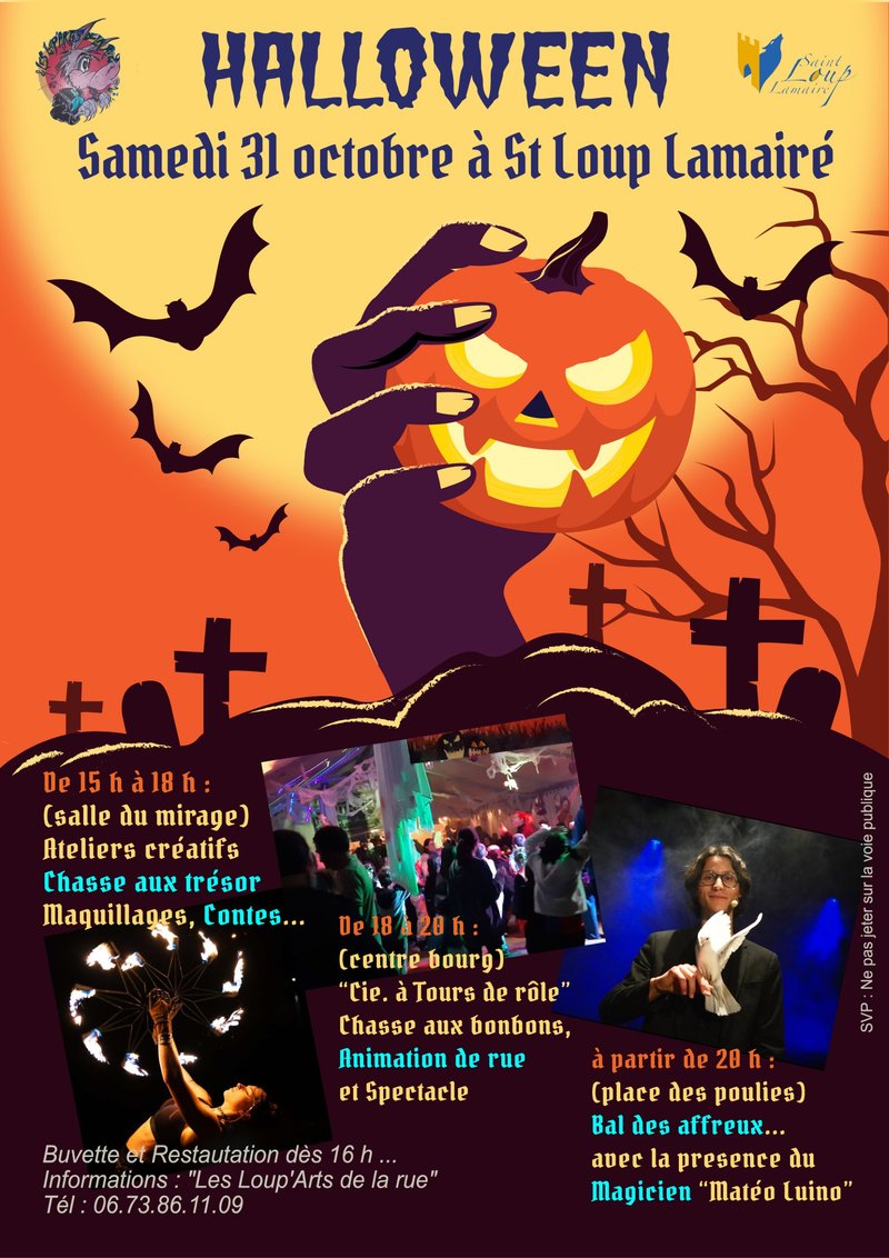 Animations diverses et soirée déguisée - Halloween