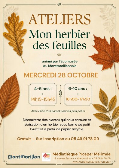 Ateliers Mon herbier des feuilles