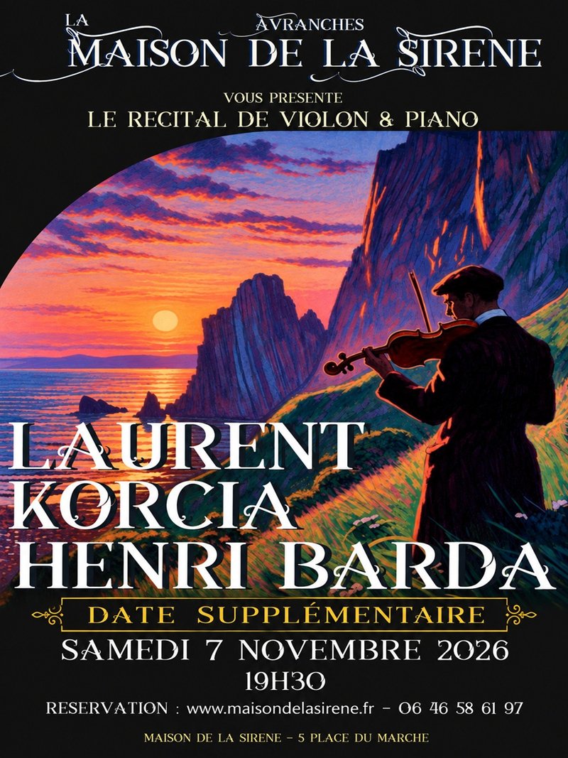 Concert musique classique > Laurent Korcia et Henri Barda - DATE SUPPLEMENTAIRE