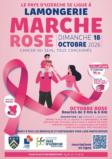 Marche Rose à Lamongerie