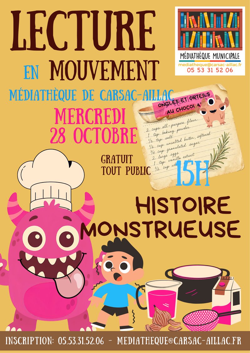 Lecture en mouvement – Histoire Monstrueuse