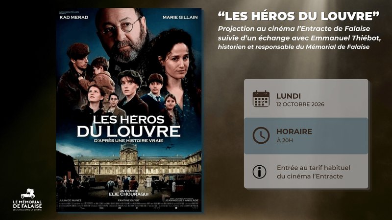 Projection "Les Héros du Louvre" suivie d'un échange avec Emmanuel Thiébot
