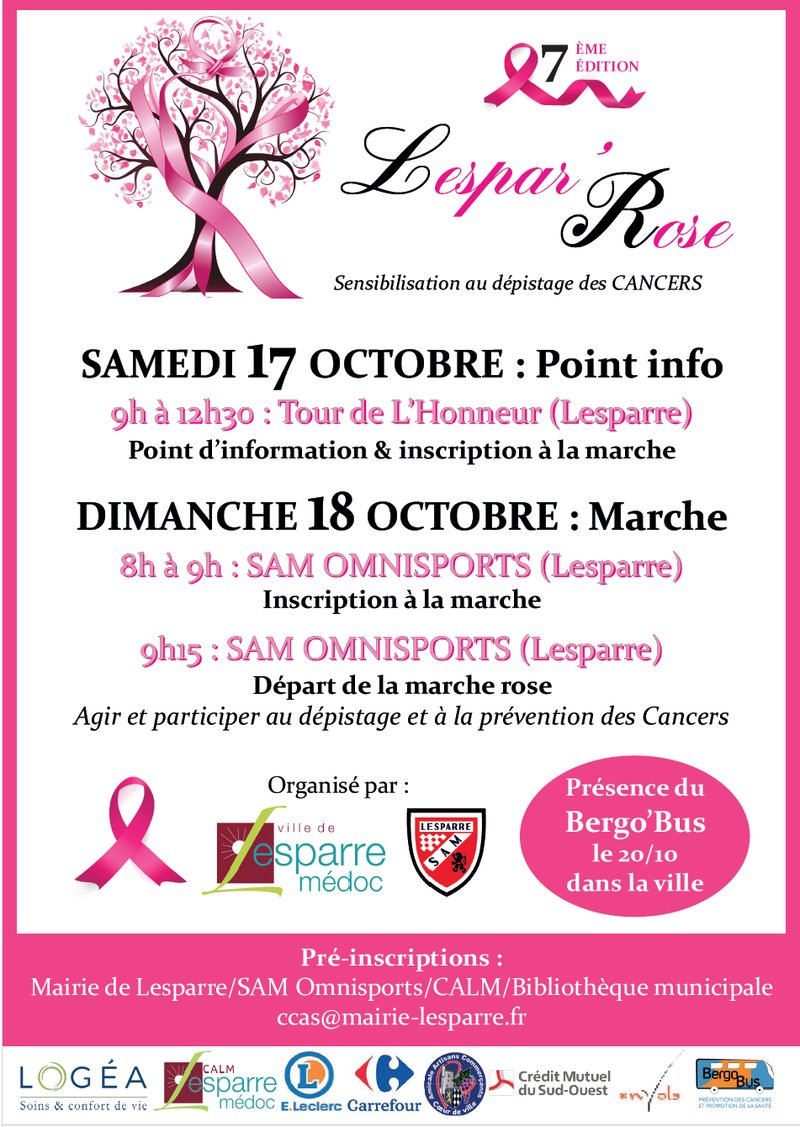 Octobre Rose 2026 : la Marche Lespar'Ose