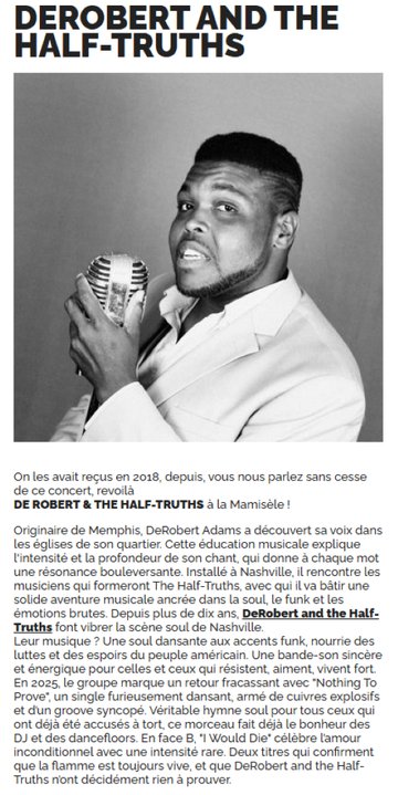 Concert à la mamisèle - DeRobert and the Half-Truths
