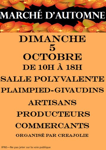Marché d'Automne de Plaimpied-Givaudins