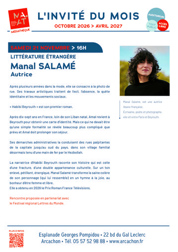 L'invité du mois : Manal Salamé