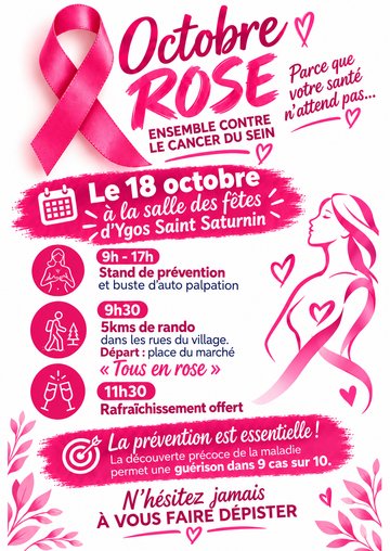 Octobre Rose - Ygos-Saint-Saturnin