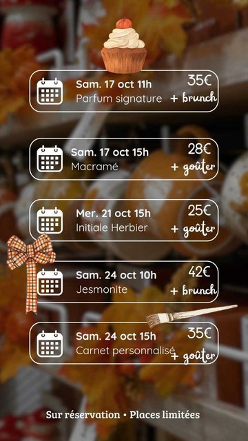 Atelier Carnet personnalisé & Brunch - Maison Tarte