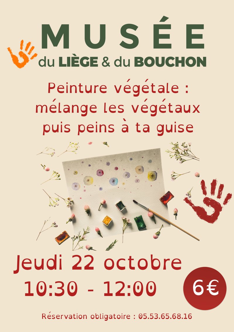 Musée du Liège et du Bouchon : Atelier peinture végétale