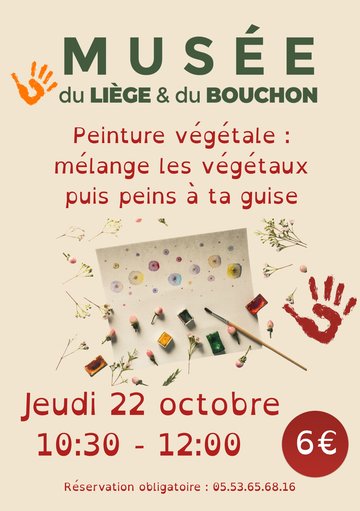 Musée du Liège et du Bouchon : Atelier peinture végétale