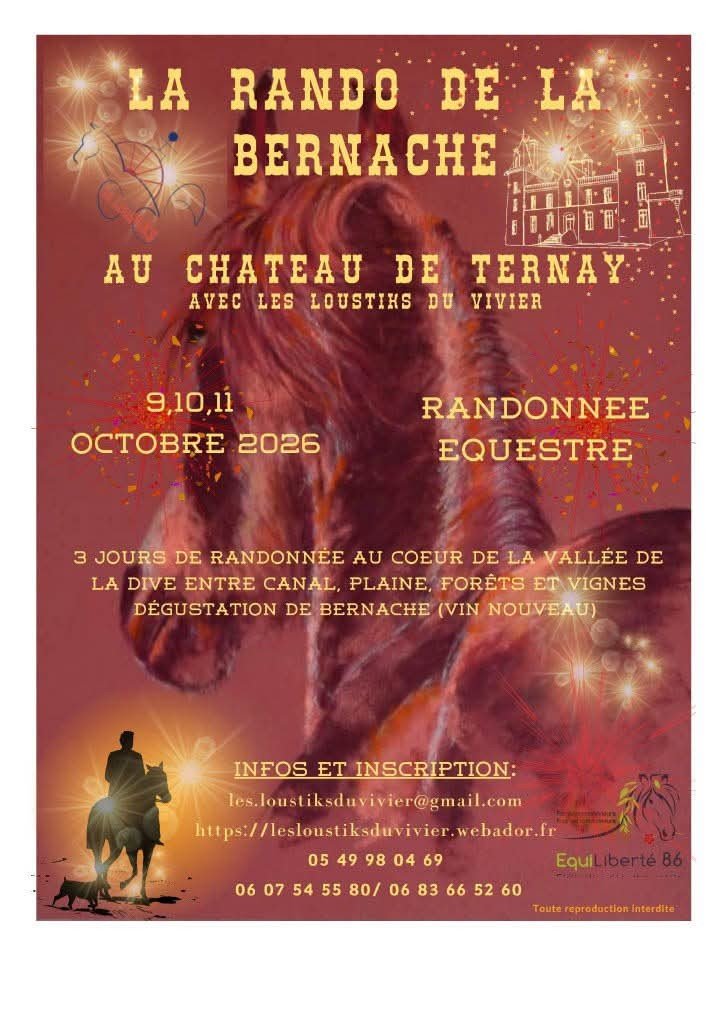 Randonnée  de la bernache : randonneurs, cavaliers, attelages et VTT
