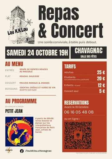 Concert et Repas rougail saucisse