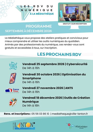 Les RDV du numérique à la mediathéque