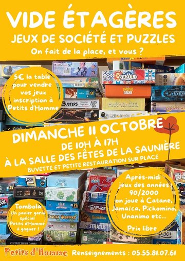 Vide étagères : puzzles et jeux