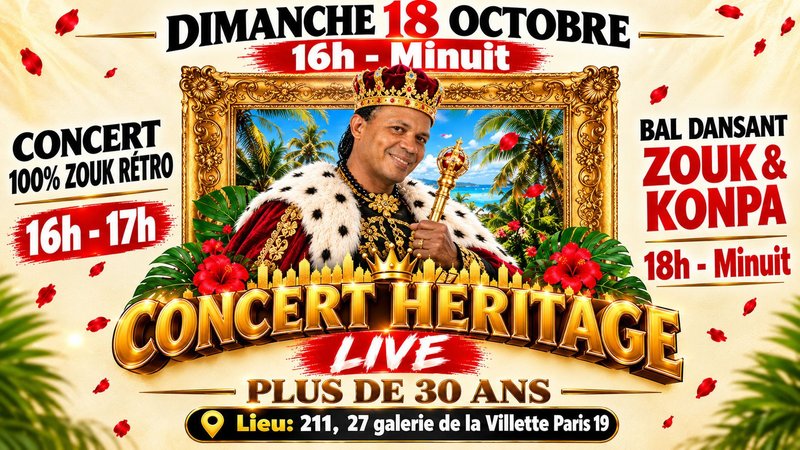 Concert live zouk rétro + bal dansant konpa zouk