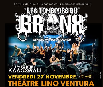 Les Tambours du Bronx / 27 nov / Théâtre Lino Ventura Nice