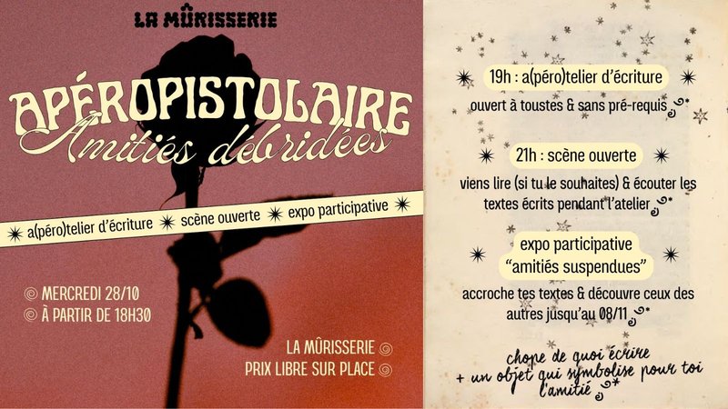 APÉROPISTOLAIRE AMITIÉS DÉBRIDÉES
