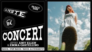 CONCERT : Amy Ellen & Emma Castellino [pop-rock / rock alt]