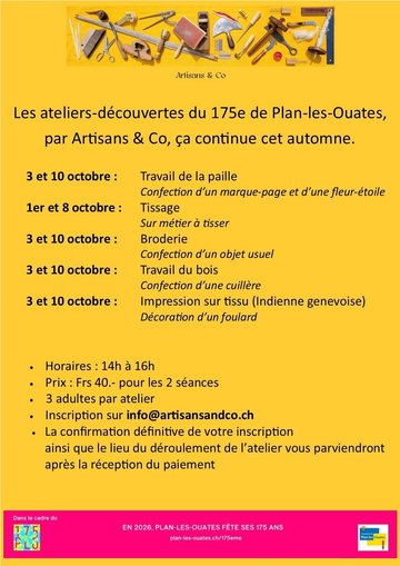 Ateliers-découverte d'artisanat