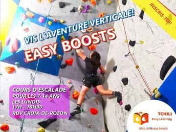 Cours hebdomadaires d’escalade Easy Boosts pour enfants et ados - 3ème trimestre 2026-2027