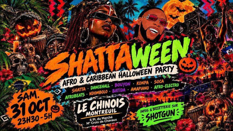 SHATTAWEEN - Afro & Caribbean Halloween Party ! 👻🎃🕸️🌴💀