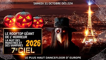 LE ROOFTOP GÉANT DE L'HORREUR HALLOWEEN + 2500M2 TOUR EIFFEL