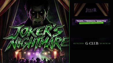 Joker Nightmare - Friday 30/10 - G Club