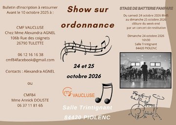 Stage "Show sur Ordonnance"