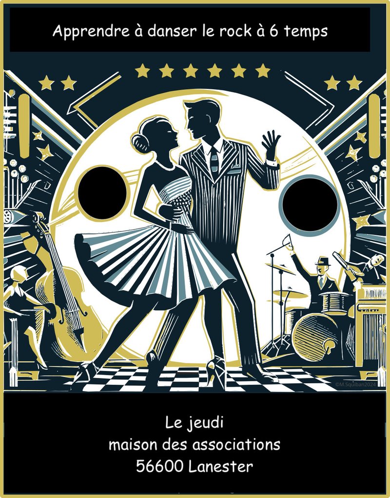 Cours de rock à 6 temps à Lanester