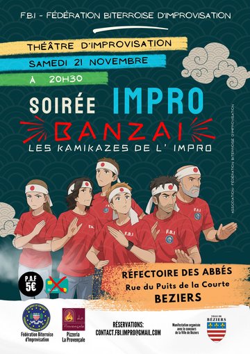 SOIRÉE BANZAI : Théâtre d'impro en mode 100 % Kamikaze !