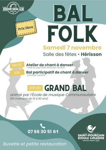 Bal Folk - Hérisson - 7 novembre 2026