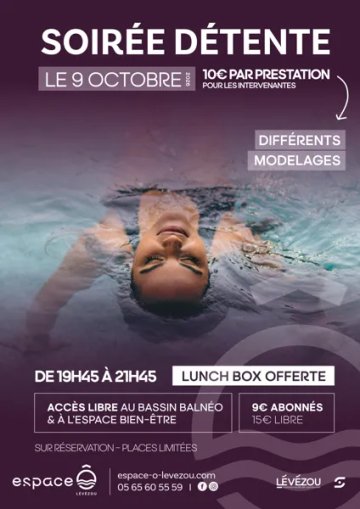 SOIRÉE DÉTENTE à la piscine O Lévézou