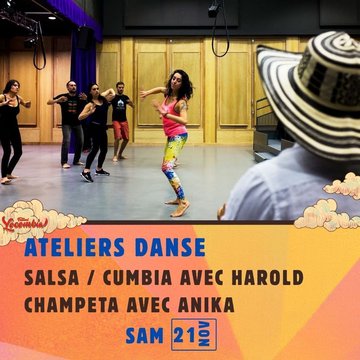 Ateliers Danse avec Harold (Salsa/cumbia) et Anika (Champeta)