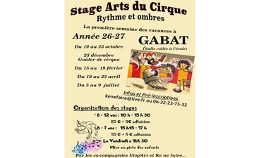 Début du stage "Arts du cirque"