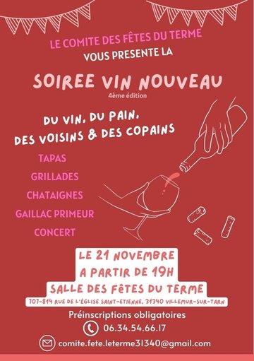 Soirée vin nouveau 4ème édition - Le Terme