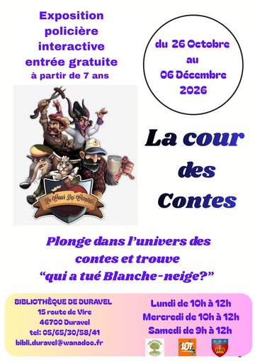 Exposition : "La cour des contes" à la Bibliothèque de Duravel