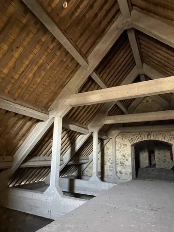 Visite de la charpente de l'église abbatiale de Lessay (Journées Nationales de l'Architecture)