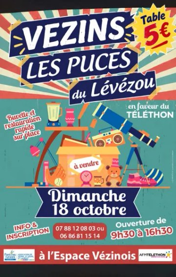 "LES PUCES DU LEVEZOU" (au profit du Téléthon)