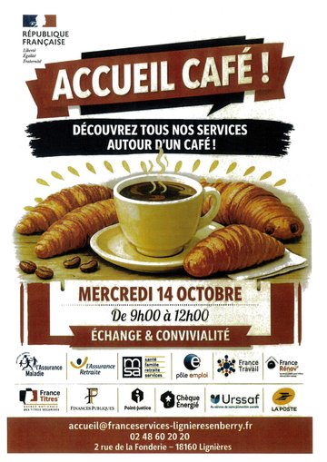 Accueil café France Services Lignières