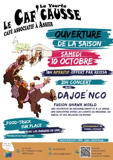 Soirée ouverture au  Caf'Causse d'Assier