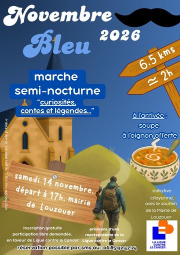 Marche semi-nocturne "Curiosité, contes et légendes" - Novembre Bleu