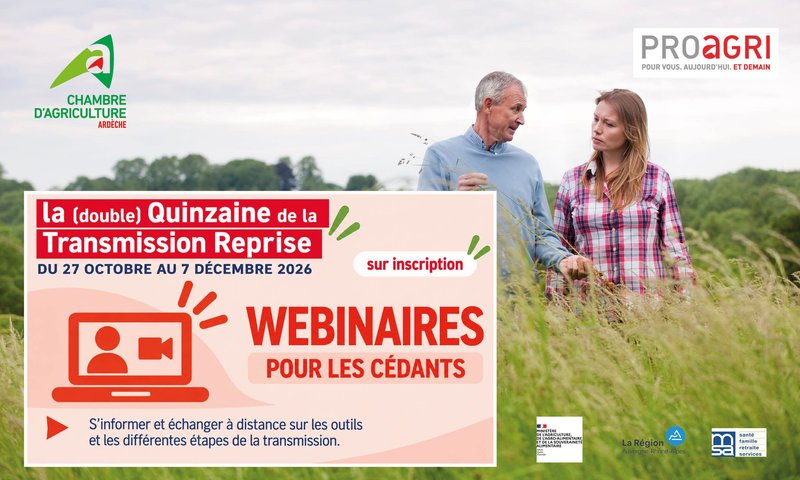 LA (DOUBLE) QUINZAINE DE LA TRANSMISSION : Webinaire le 10 novembre 2026