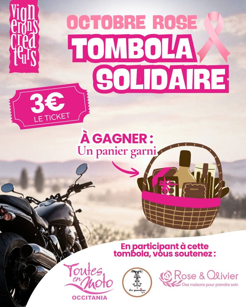 Tombola solidaire d'Octobre rose Toutes en moto Occitania
